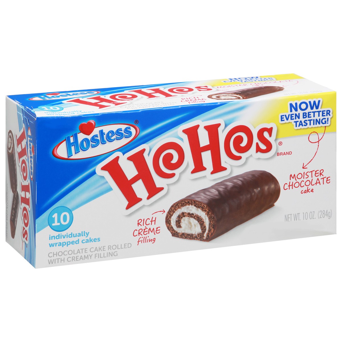 slide 10 of 10, HOSTESS HOHOS, Rolled Chocolate Cake With Creamy Filling, Individually Wrapped - 10 Count /10 oz, 10 oz