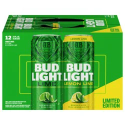 Bud Light Lime/Lemon Lime Beer Variety Pack 12 - 12 fl oz Slim Cans