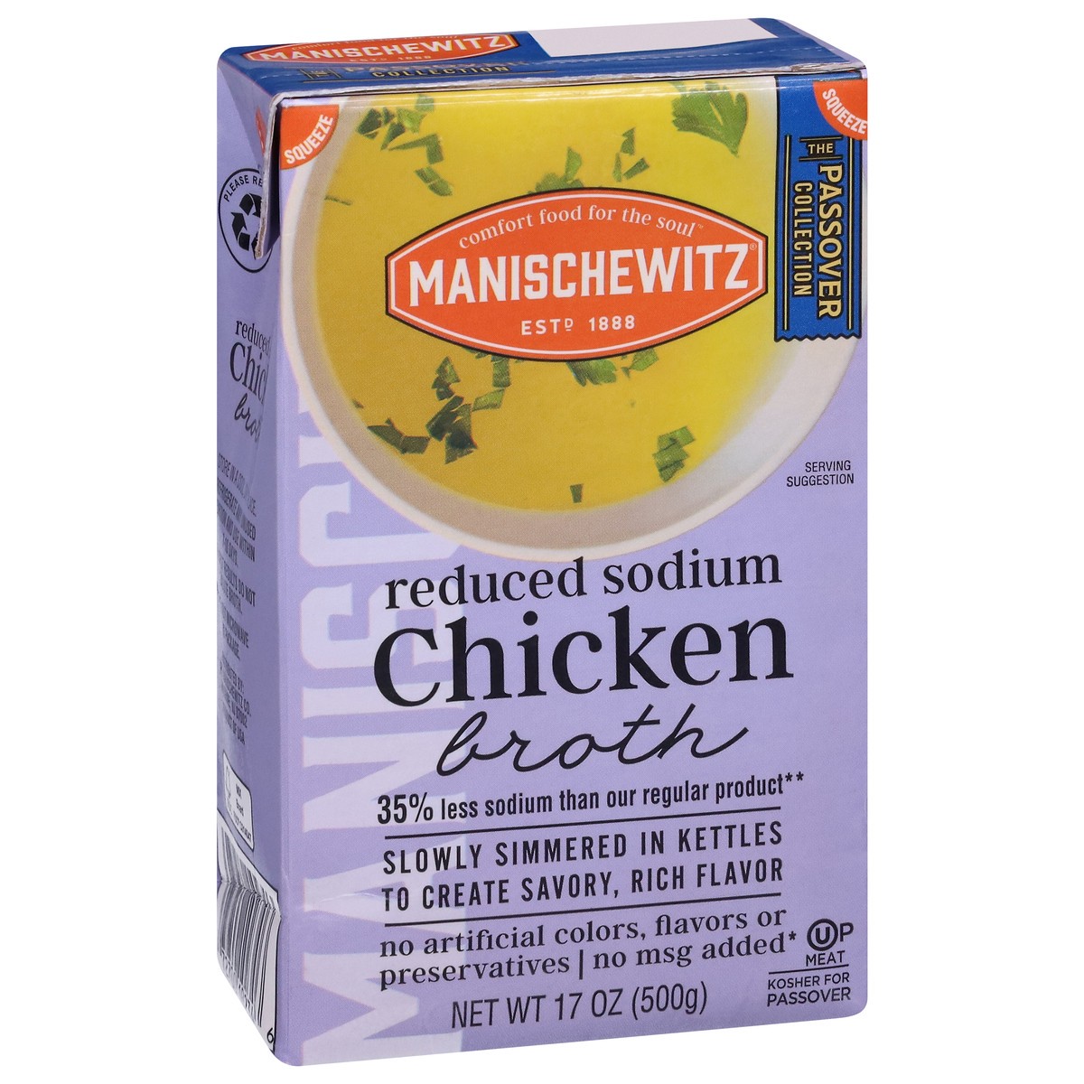 slide 2 of 9, Manischewitz Chicken Broth Reduced Sodium, 17 oz