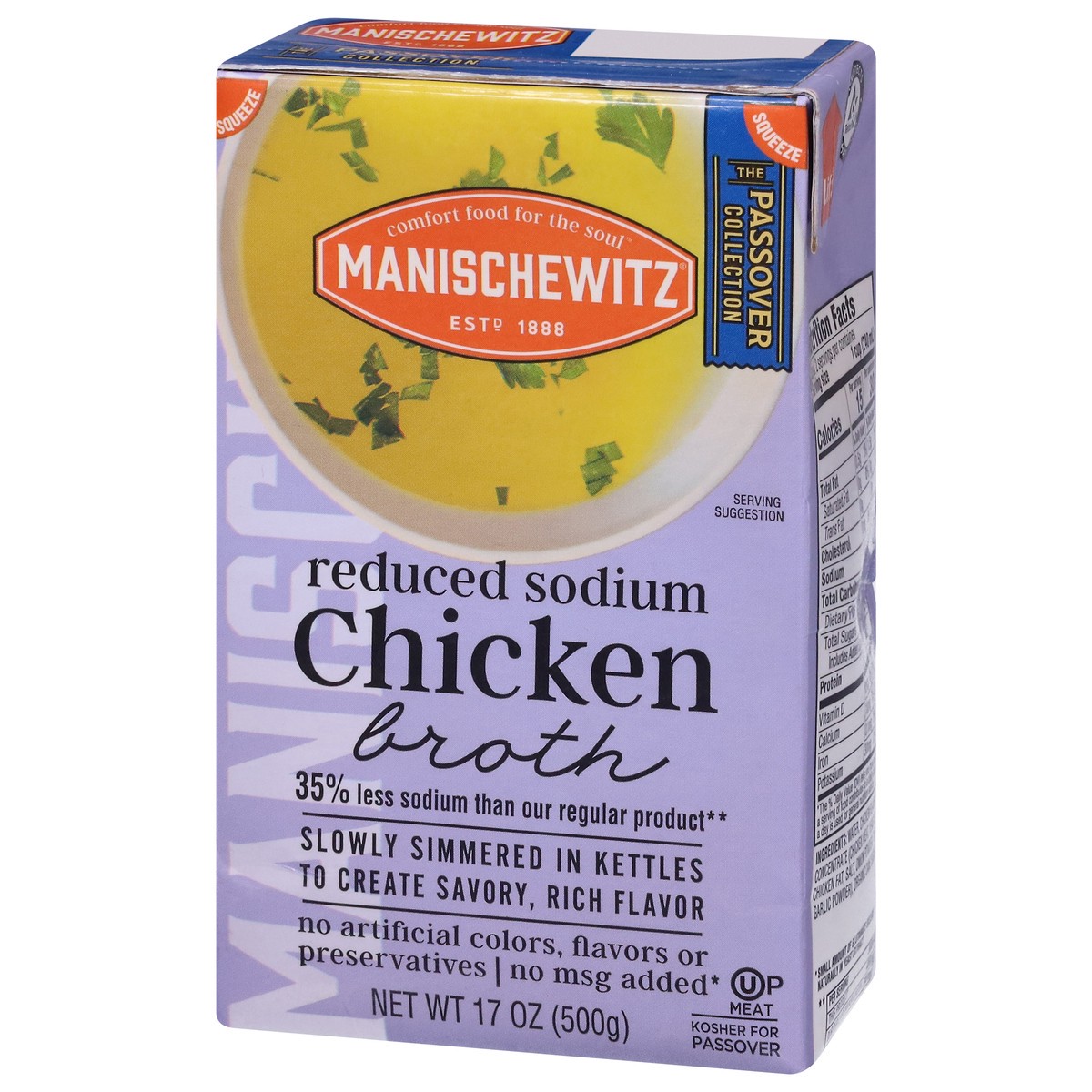 slide 3 of 9, Manischewitz Chicken Broth Reduced Sodium, 17 oz