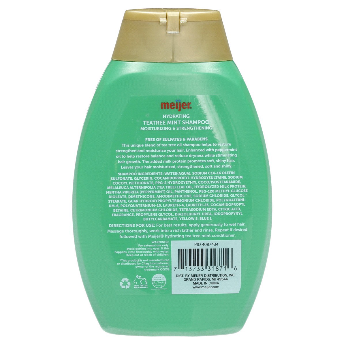 slide 4 of 5, Meijer Hydrating Teatree Mint Shampoo, 13 oz