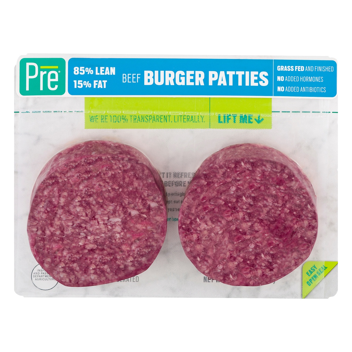 slide 1 of 4, Pre Beef Burger Patties 10.7 oz, 10.7 oz