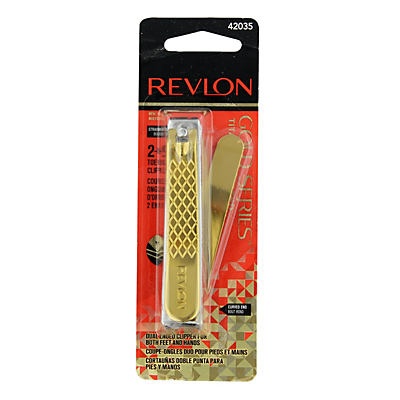 slide 1 of 2, Revlon Gold Series Titanium Coated Nail Clipper Dual-Ended, 1 ct