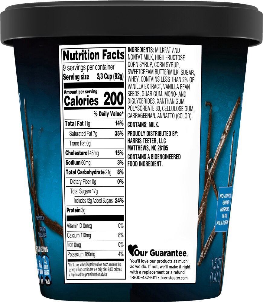 slide 2 of 3, Harris Teeter® Vanilla Bean Ice Cream Tub, 48 oz
