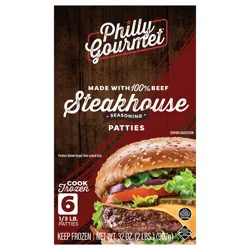 Philly Gourmet Smokehouse Beef Patties 6 ct - 0.33 lb