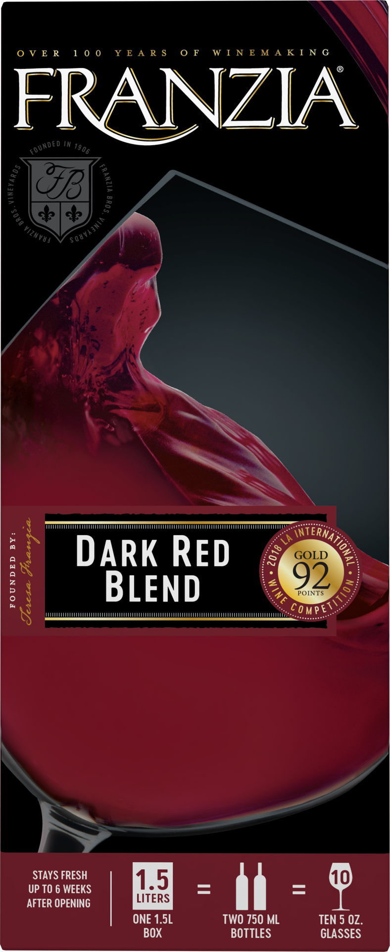 slide 2 of 4, Franzia Dark Red Red Wine, 1.5 liter