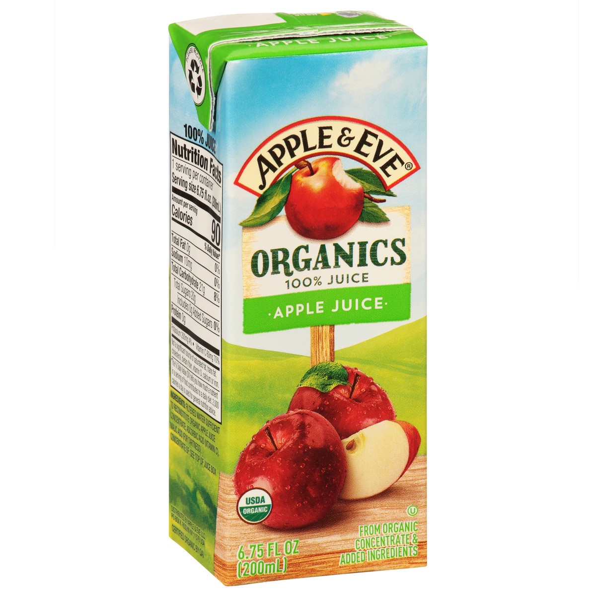 slide 5 of 14, Apple & Eve Organic Apple Juice 100%, 3 ct; 6.75 fl oz