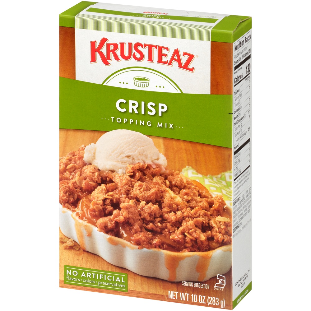slide 3 of 8, Krusteaz Supreme Mix Crisp Topping, 10 oz