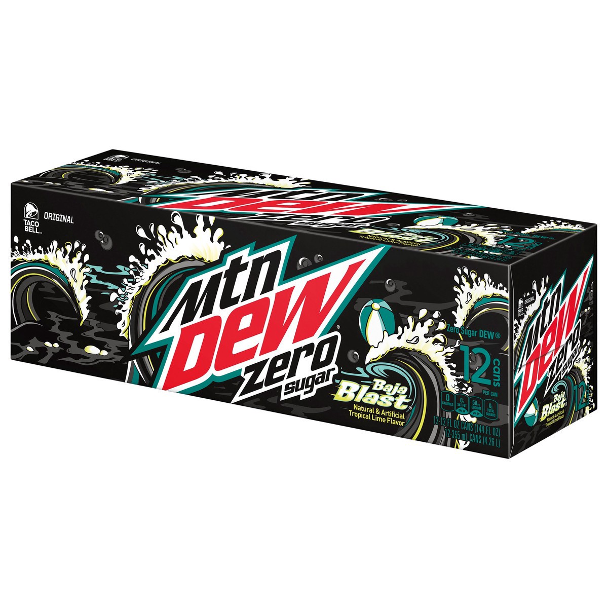 slide 5 of 9, Mountain Dew Baja Blast Zero Sugar - 12 ct; 12 fl oz, 12 ct; 12 fl oz