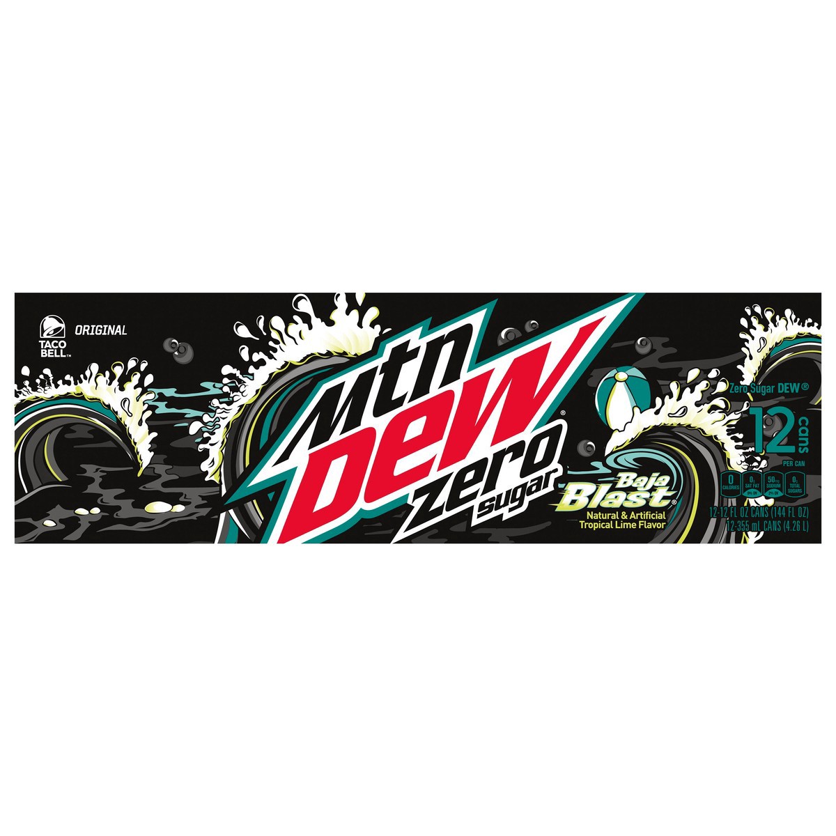 slide 7 of 9, Mountain Dew Baja Blast Zero Sugar - 12 ct; 12 fl oz, 12 ct; 12 fl oz