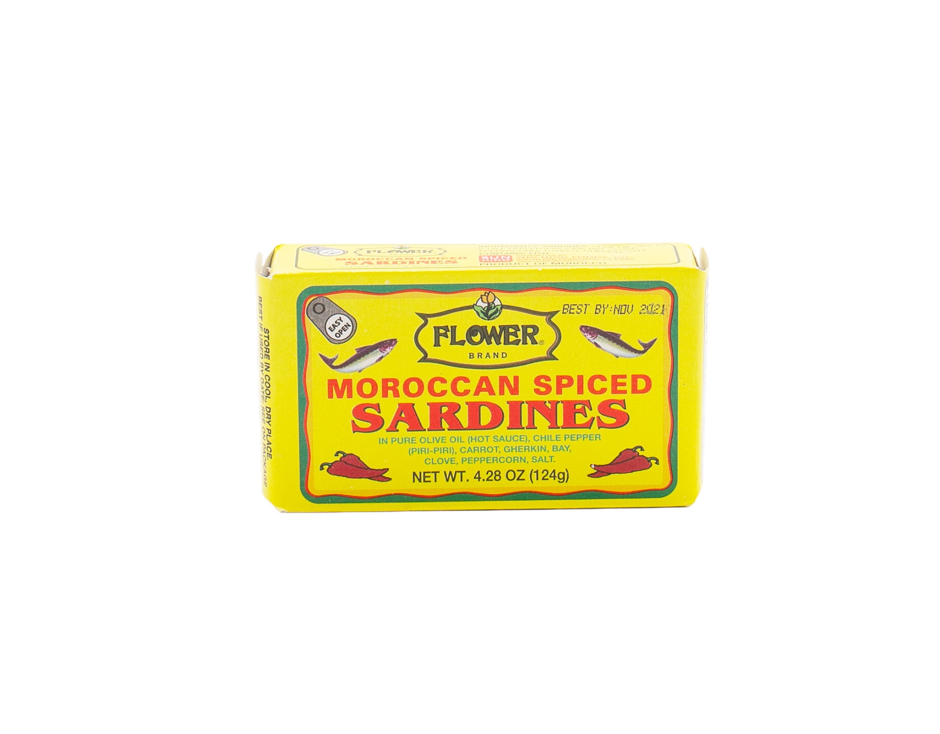 slide 1 of 1, Flower Spiced Sardines-box, 4.38 oz