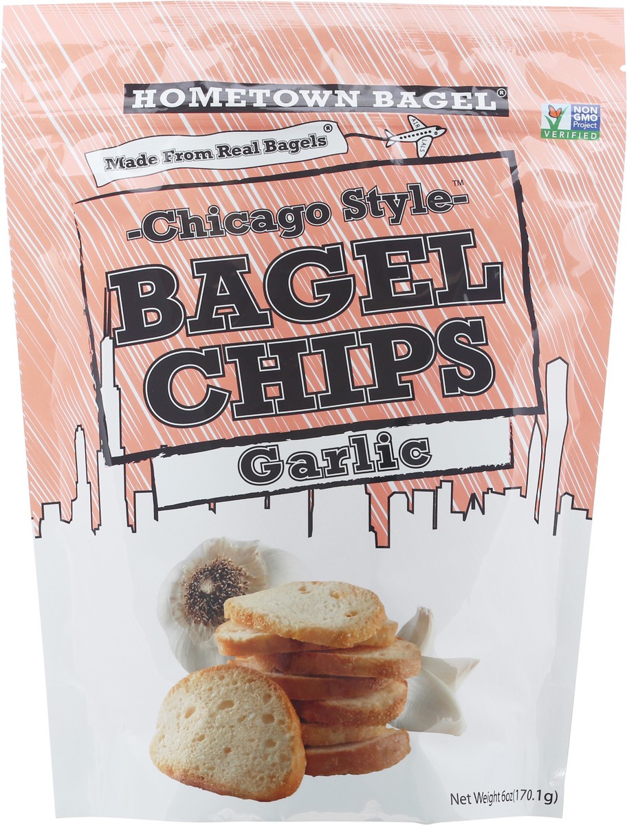 slide 8 of 9, Hometown Bagel Chicago Style Garlic Bagel Chips 6 oz Stand Pack, 6 oz