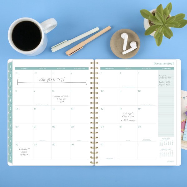 slide 2 of 10, Cambridge® Amaze 2026 Customizable Weekly Monthly Planner, Large, 8 1/2"" x 11"", 1 ct