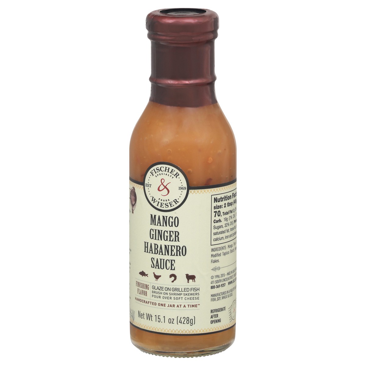 slide 9 of 13, Fischer & Wieser Ginger Mango Habanero Sauce 15.1 oz, 15.1 oz