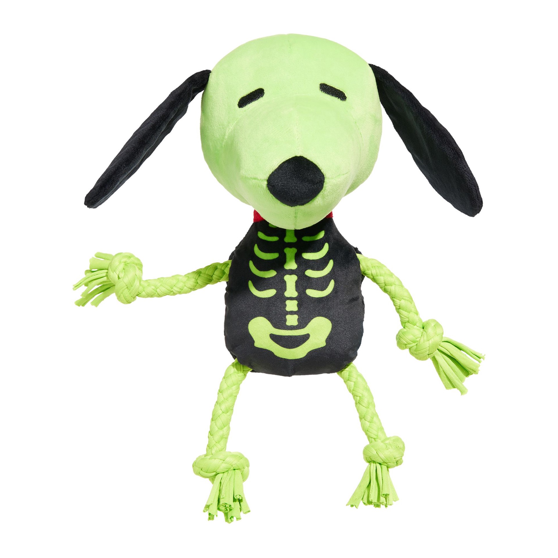 slide 1 of 1, Bark Box Bark Peanuts Halloween Skeleton Snoopy Dog Toy, LG