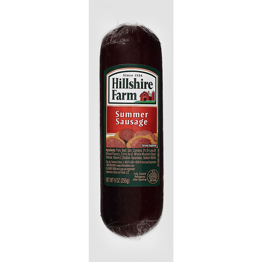 slide 6 of 26, Hillshire Farm Hardwood Smoked Summer Sausage, 9 oz., 255.15 g