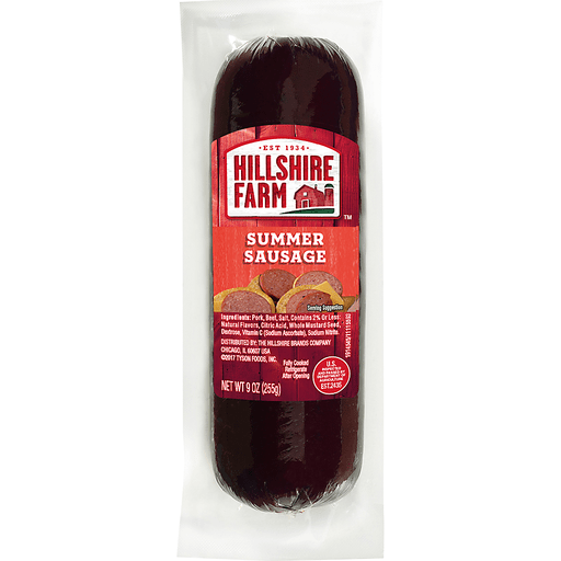 slide 9 of 26, Hillshire Farm Hardwood Smoked Summer Sausage, 9 oz., 255.15 g