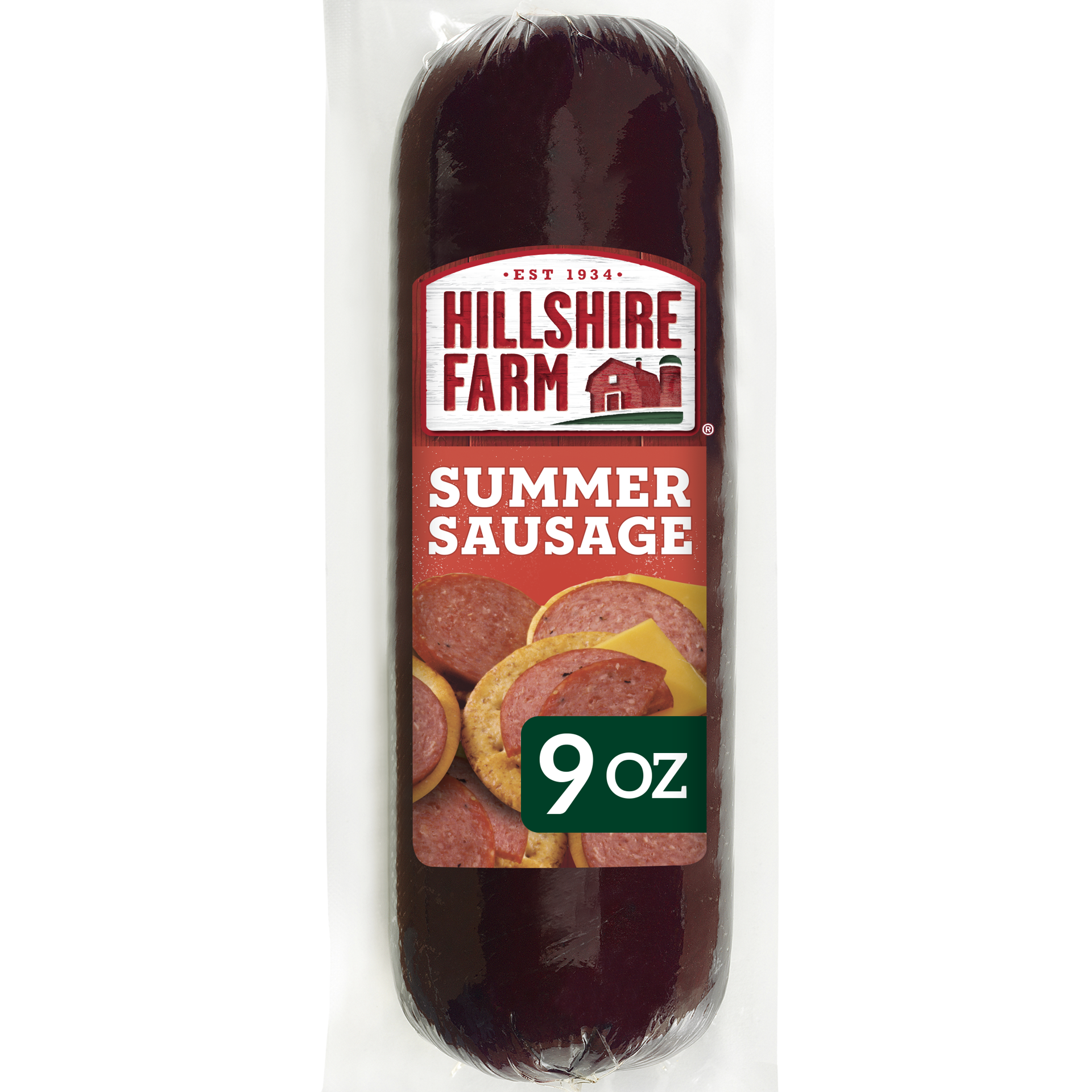 slide 1 of 26, Hillshire Farm Hardwood Smoked Summer Sausage, 9 oz., 255.15 g