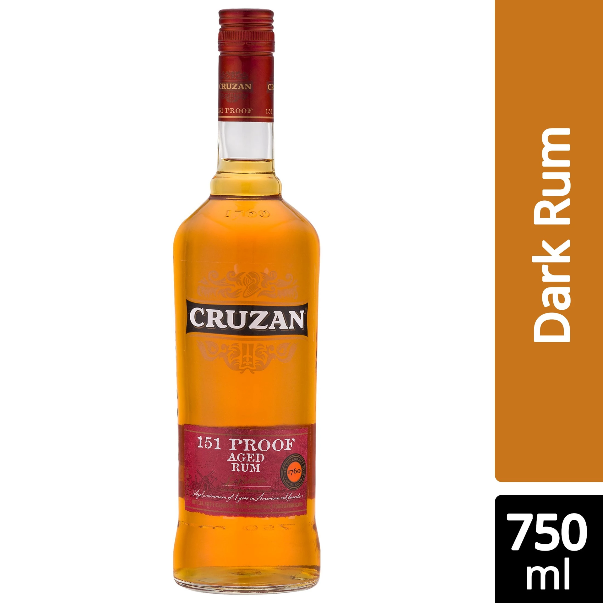 slide 1 of 5, Cruzan Rum Aged 151 750 Ml, 750 ml