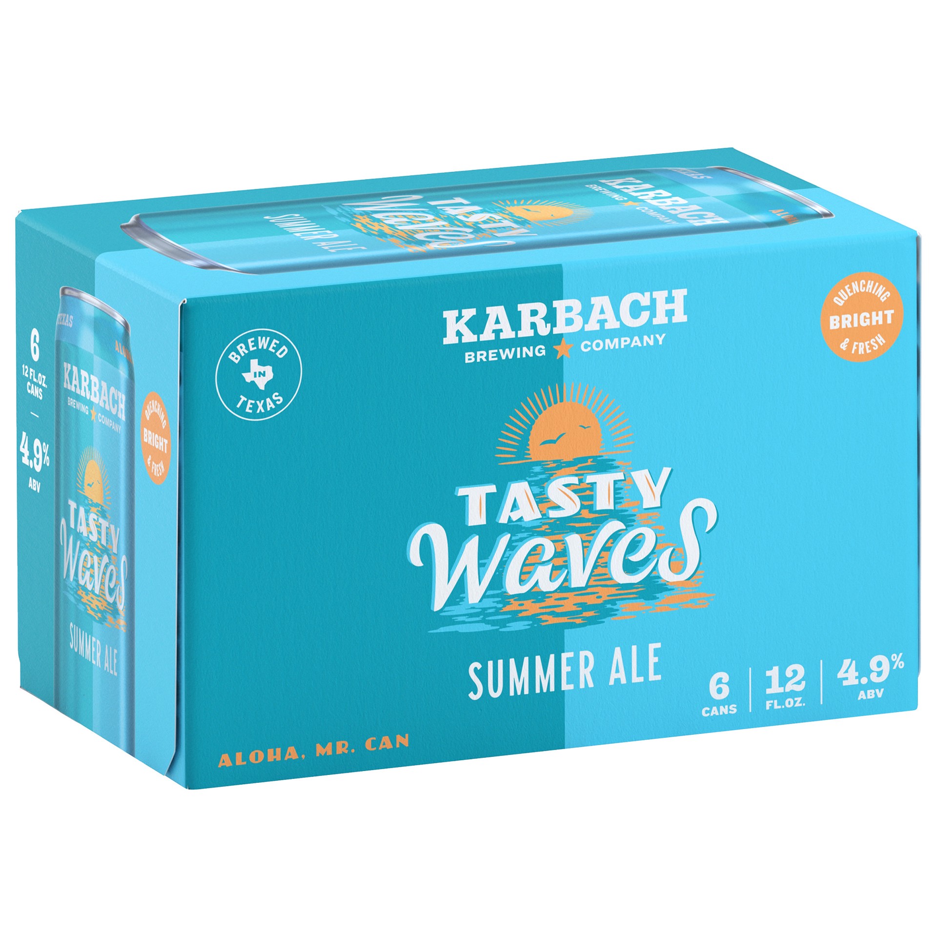 slide 1 of 7, Karbach Brewing Company Karbach Tasty Waves Summer Ale, 12oz. Can 6 Pack, 6 ct