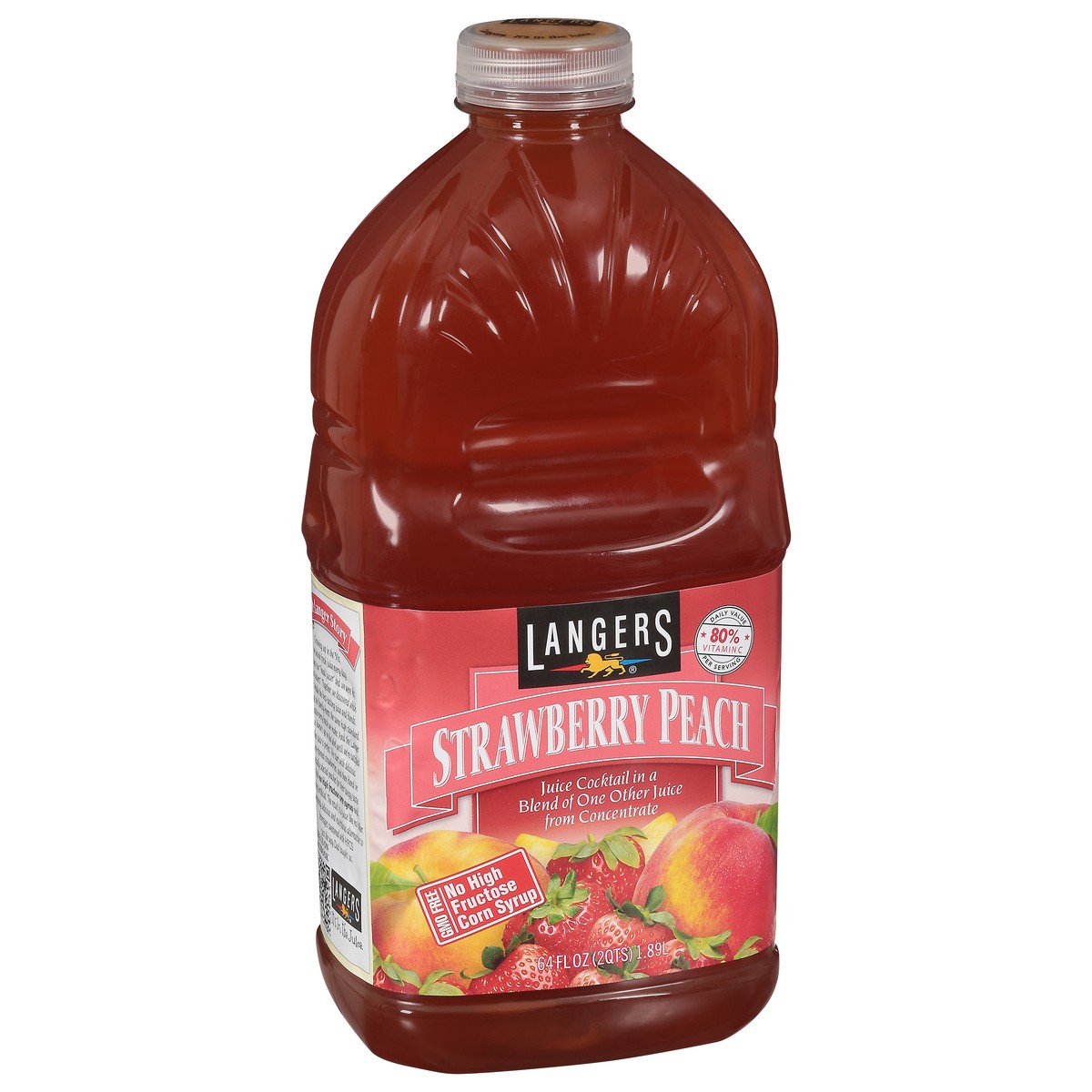 slide 2 of 11, Langers Strawberry Peach Juice Cocktail 64 fl oz, 64 fl oz