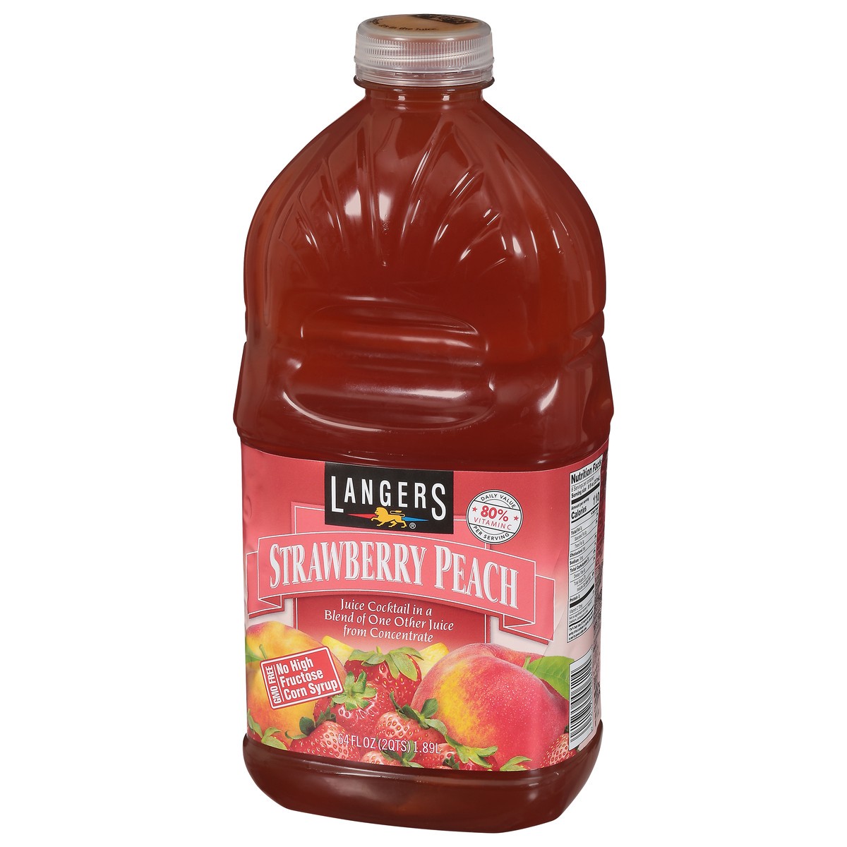 slide 10 of 11, Langers Strawberry Peach Juice Cocktail 64 fl oz, 64 fl oz