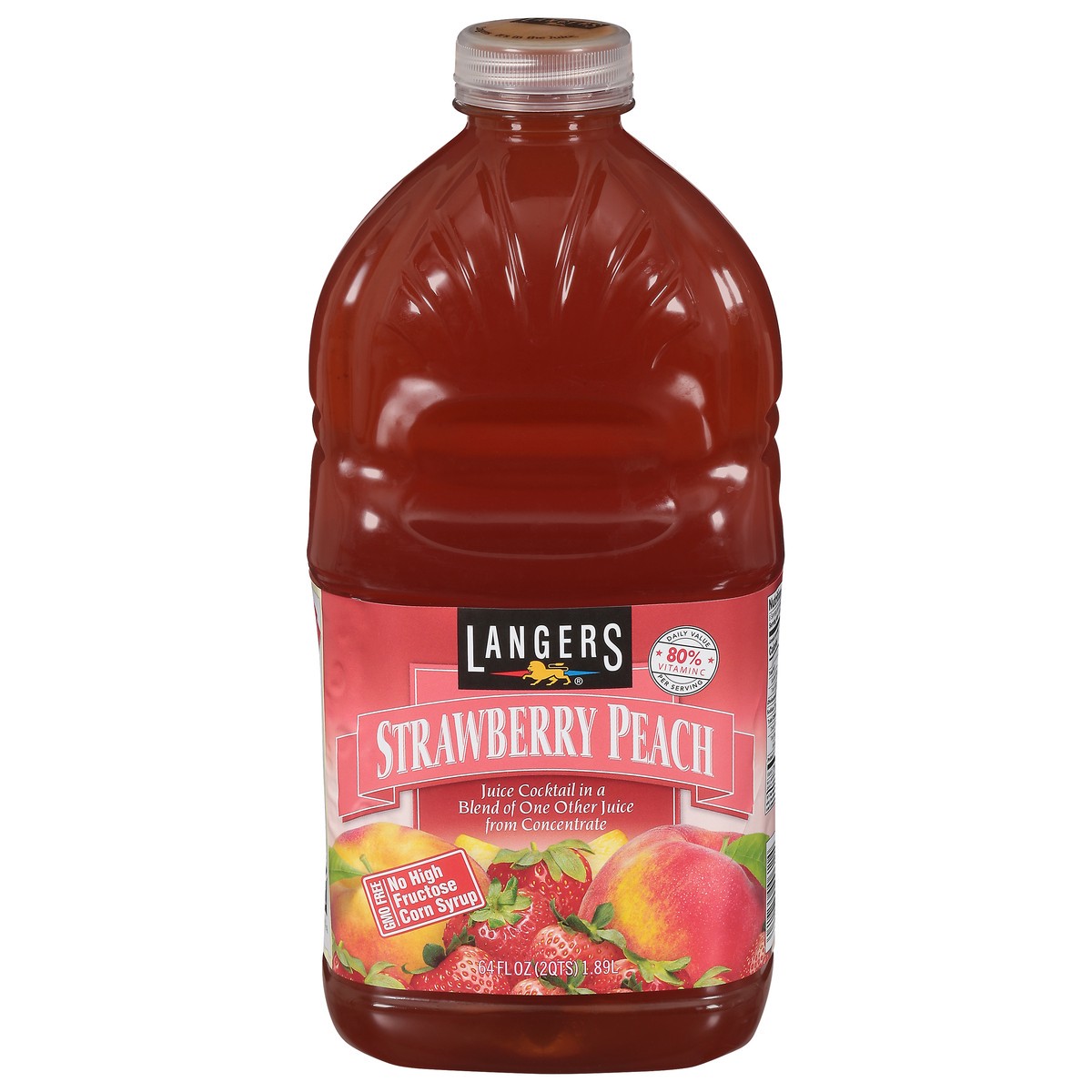 slide 1 of 11, Langers Strawberry Peach Juice Cocktail 64 fl oz, 64 fl oz