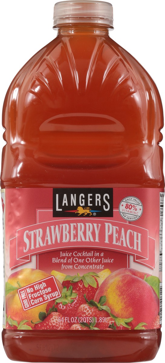 slide 9 of 11, Langers Strawberry Peach Juice Cocktail 64 fl oz, 64 fl oz