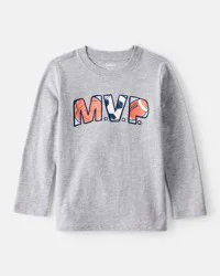 Carter's Toddler Boy MVP Long-Sleeve Graphic Tee - Grey Heather 2T