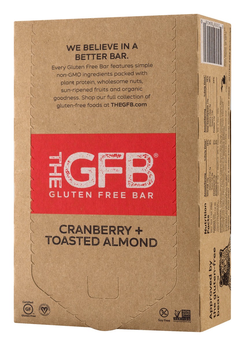 slide 4 of 11, The Gluten Free Bar Cranberry Toasted Almond, 12 ct