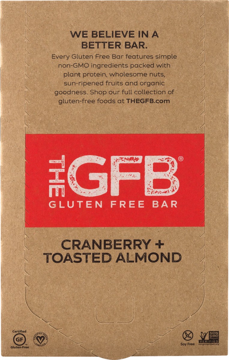 slide 10 of 11, The Gluten Free Bar Cranberry Toasted Almond, 12 ct