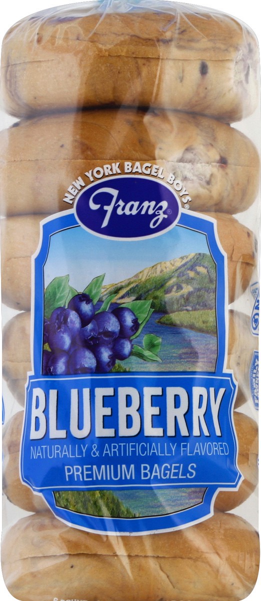 slide 2 of 6, Franz Bagel Boys Blueberry Bagels, 6 ct; 20 oz