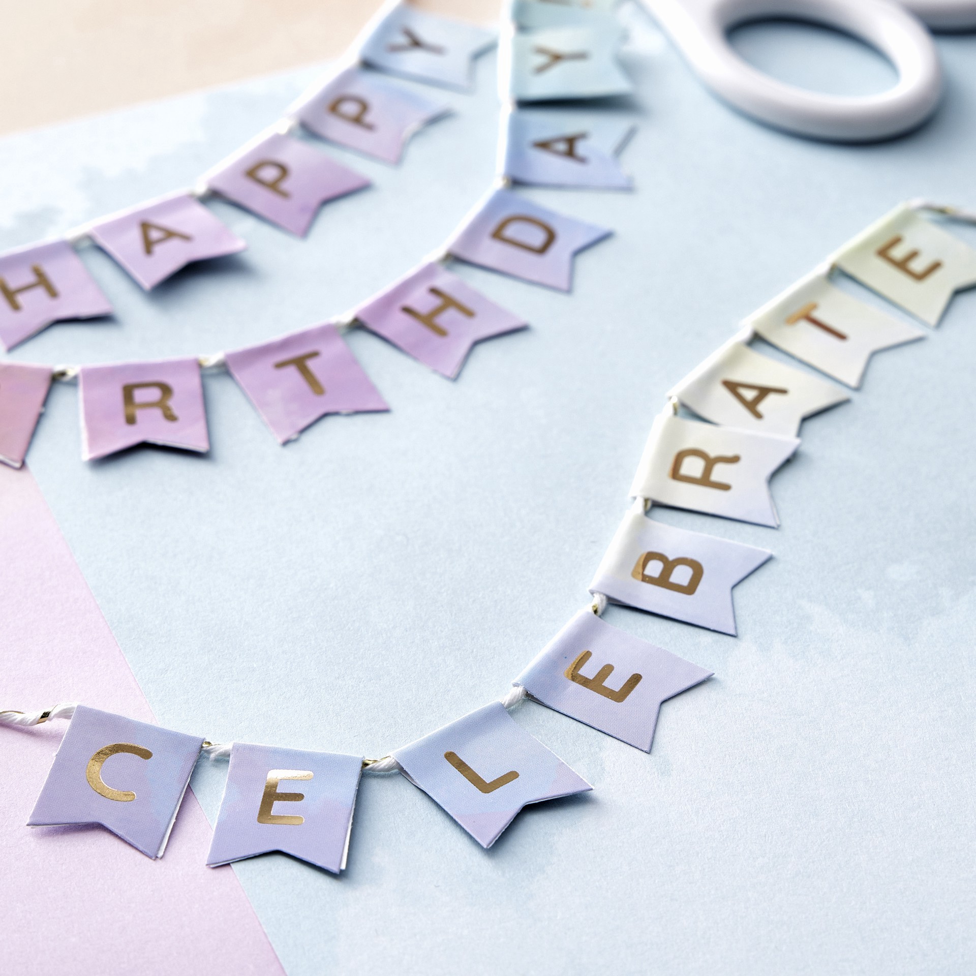 slide 4 of 4, Watercolor Celebration Banner Dimensional Stickers By Recollections, 3.875 in x 7 in