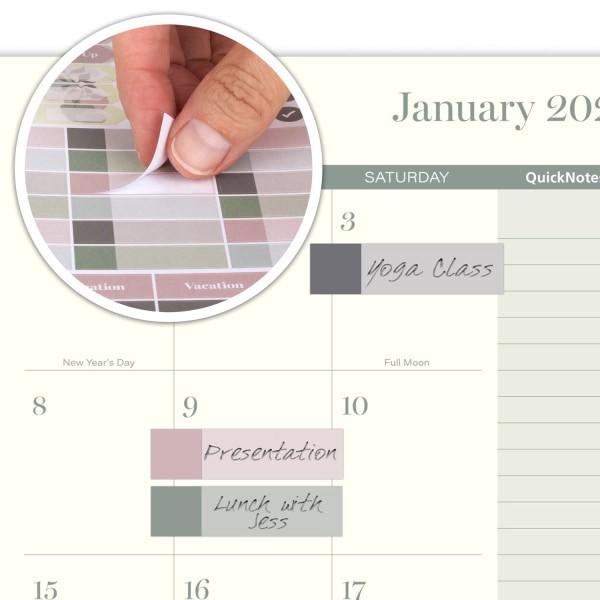 slide 8 of 10, Cambridge® Serene 2026 Weekly Monthly Planner, Small, 5 1/2"" x 8 1/2"", 1 ct