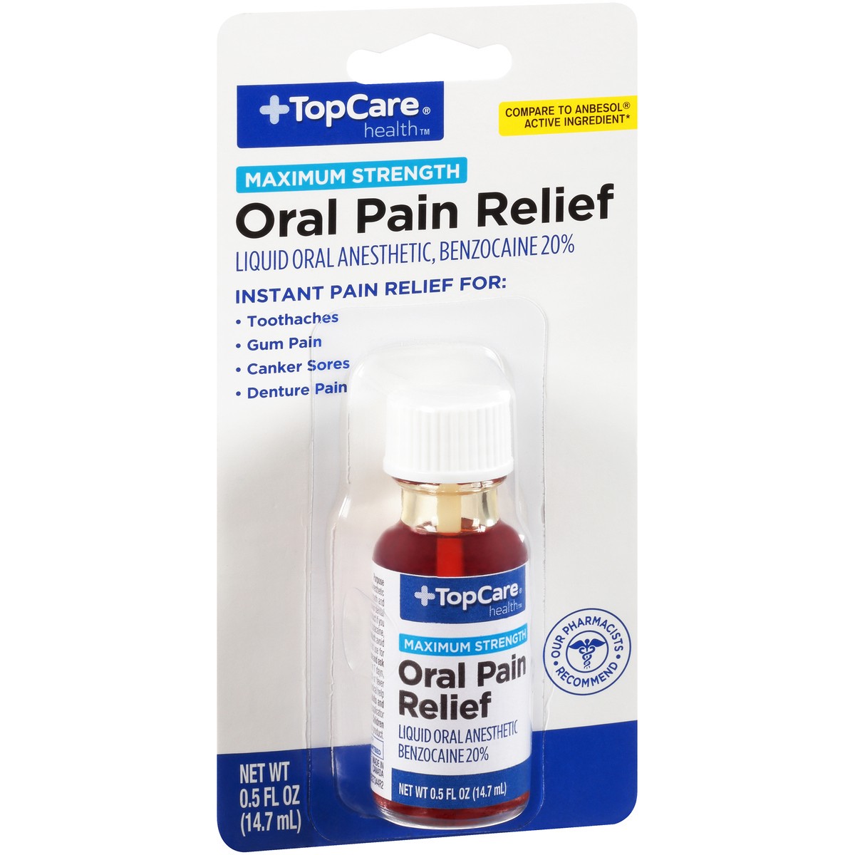 slide 3 of 8, TopCare Health Maximum Strength Oral Pain Relief 0.5 fl oz, 0.5 fl oz