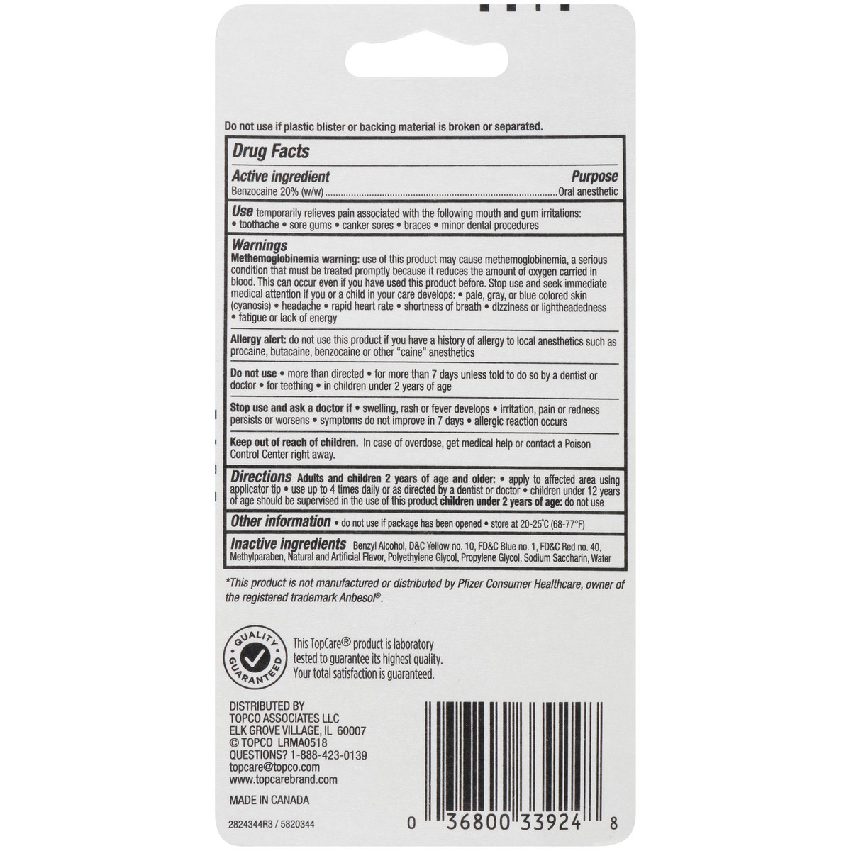 slide 4 of 8, TopCare Health Maximum Strength Oral Pain Relief 0.5 fl oz, 0.5 fl oz