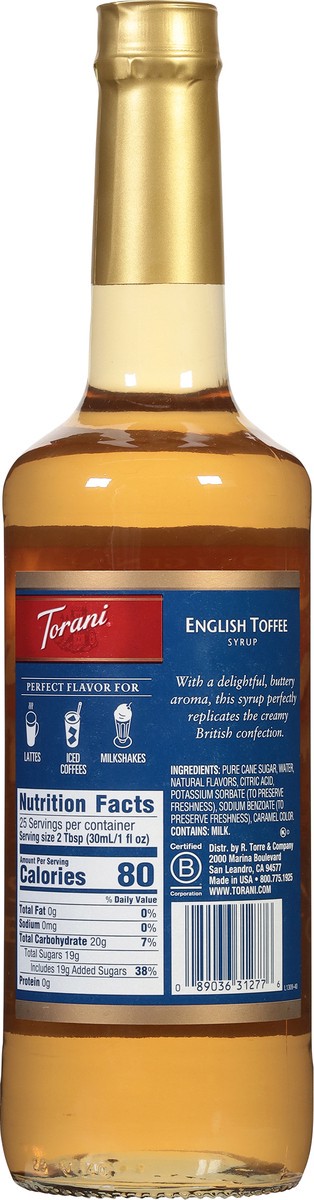 slide 13 of 13, Torani English Toffee Syrup - 25.4 fl oz, 25.4 fl oz