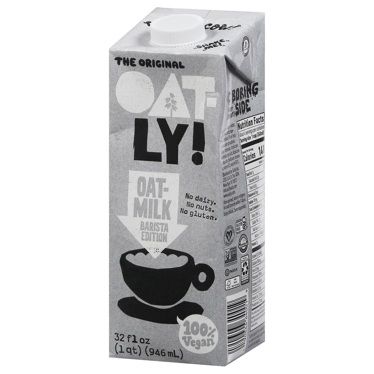 slide 4 of 4, Oatly Barista Edition Oatmilk Ambient - 32oz, 32 oz