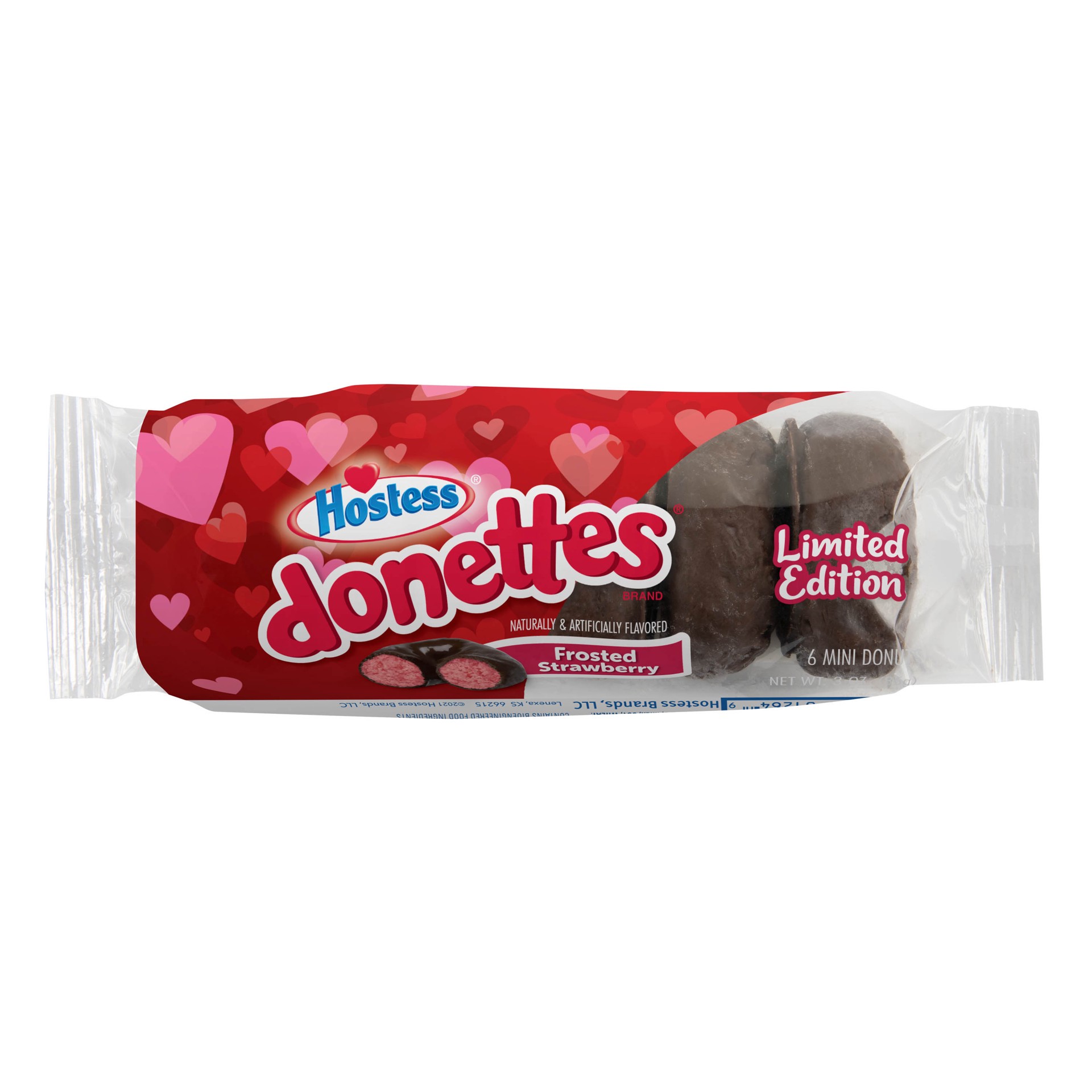 slide 1 of 5, HOSTESS Frosted Strawberry Mini DONETTES Single Serve, 6 Count, 3 oz, 3 oz