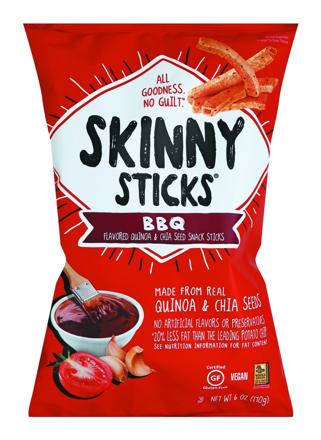 slide 1 of 6, Skinny Stix - BBQ, 7 oz