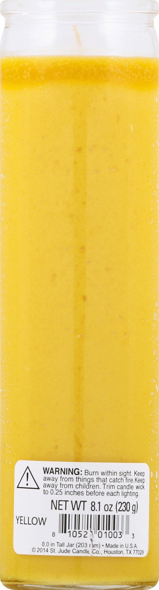 slide 7 of 9, St. Jude Candle Co. Yellow 8 Inch Candle 1 ea, 1 ct