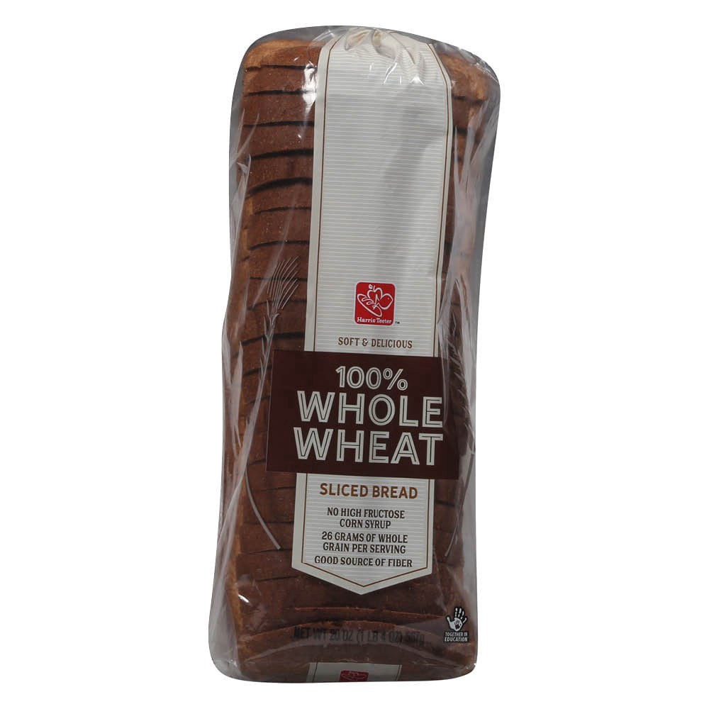 slide 1 of 2, Harris Teeter™ 100% Whole Wheat Sliced Bread, 20 oz