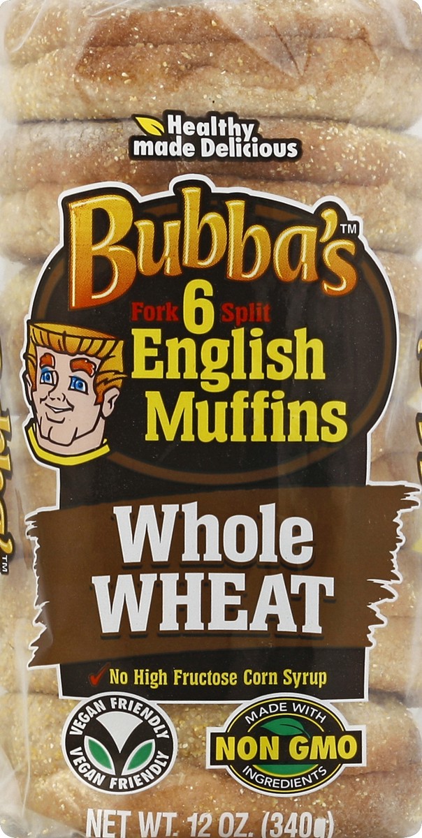 slide 3 of 5, Bubbas English Muffins 6 ea, 6 ct