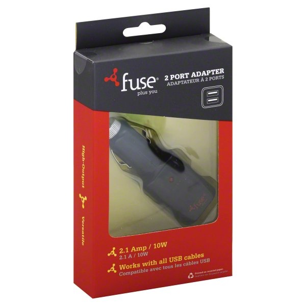 slide 1 of 1, Fuse Usb Vehicle Charger, 1 ct