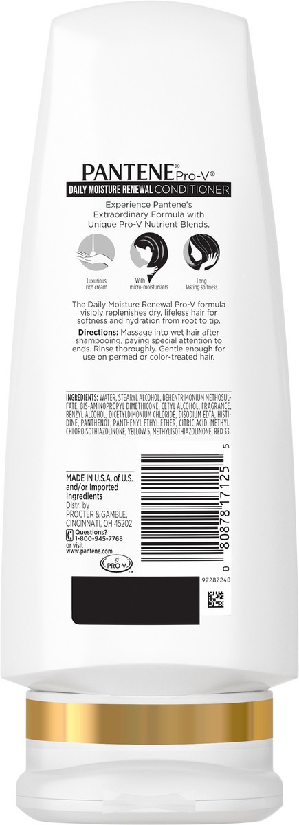 slide 2 of 3, Pantene Pro-V Daily Moisture Renewal Conditioner, 12 fl oz, 12 oz