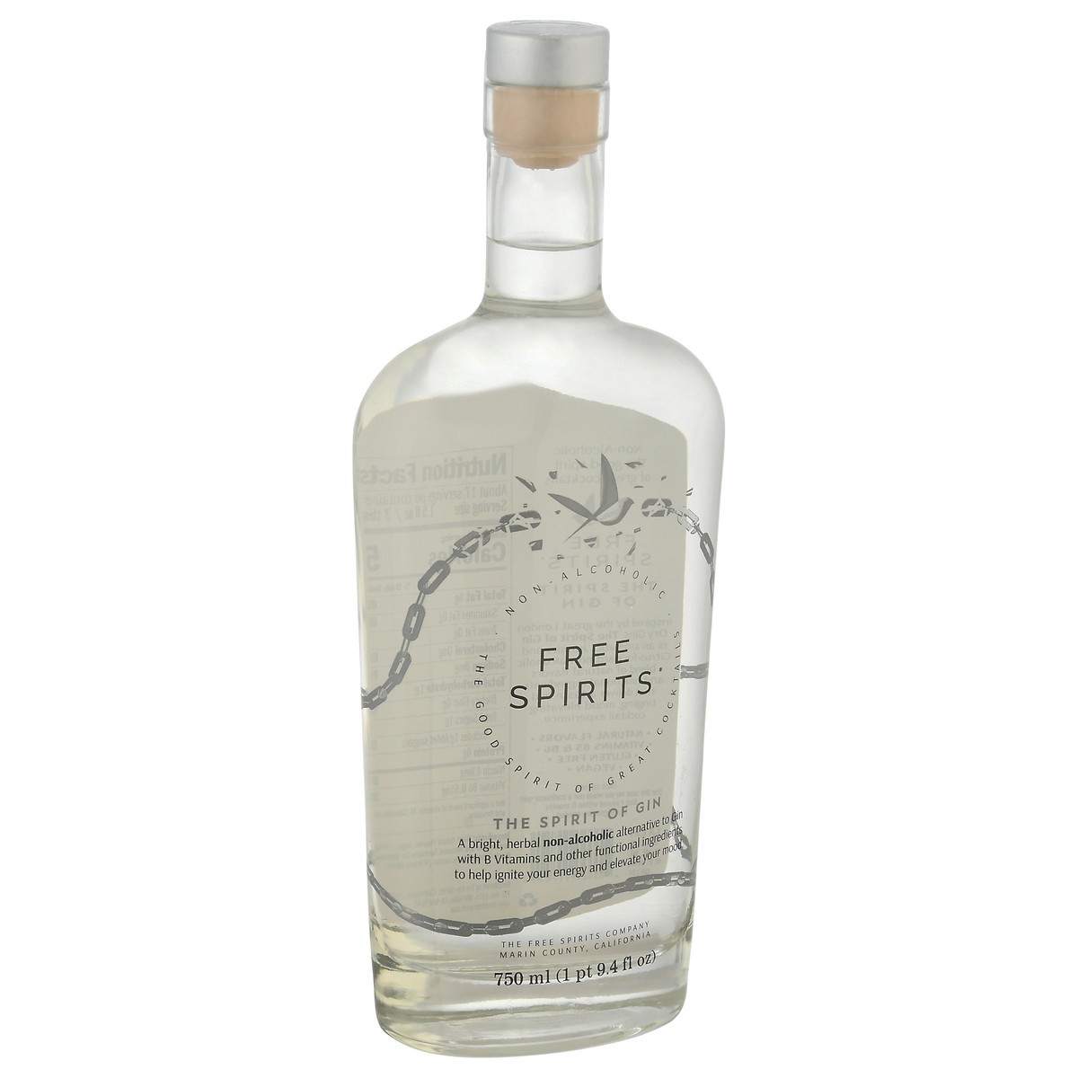 slide 7 of 9, Free Spirits Non-Alcoholic Gin 750 ml Bottle, 750 ml