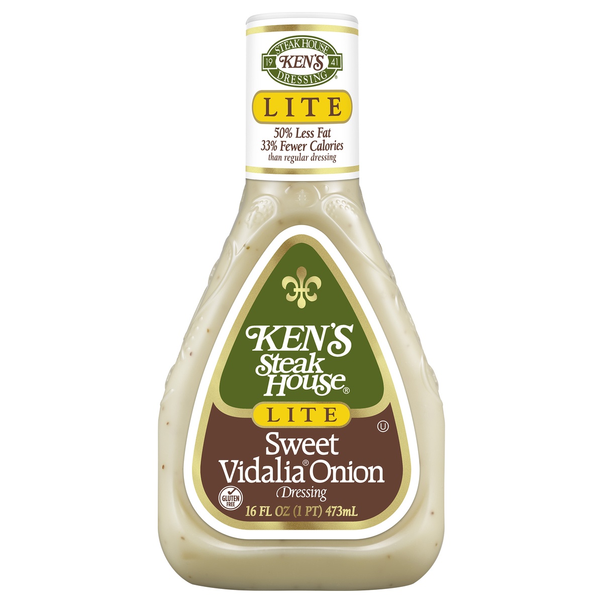 slide 1 of 1, Ken's Steak House Lite Sweet Vidalia Onion Salad Dressing, 16 fl oz