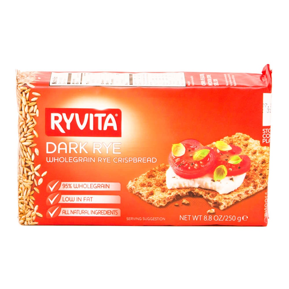 slide 1 of 9, Ryvita Dark Rye Crispbread, 8.8 oz