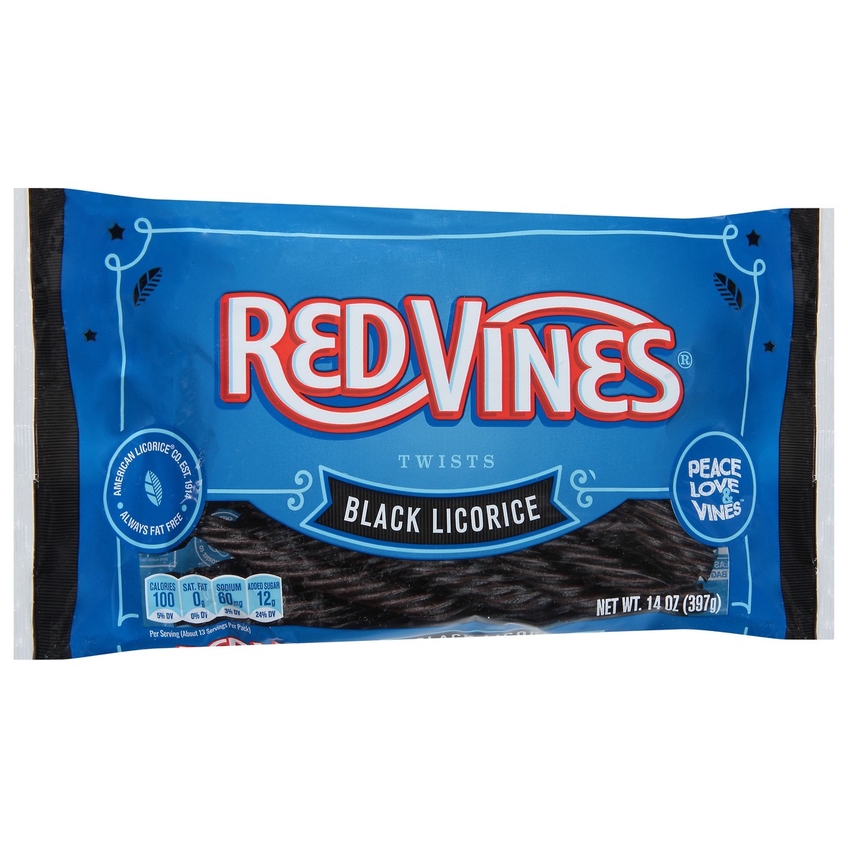 slide 9 of 9, Red Vines Black Licorice Twists, 14oz Bag, 1 ct