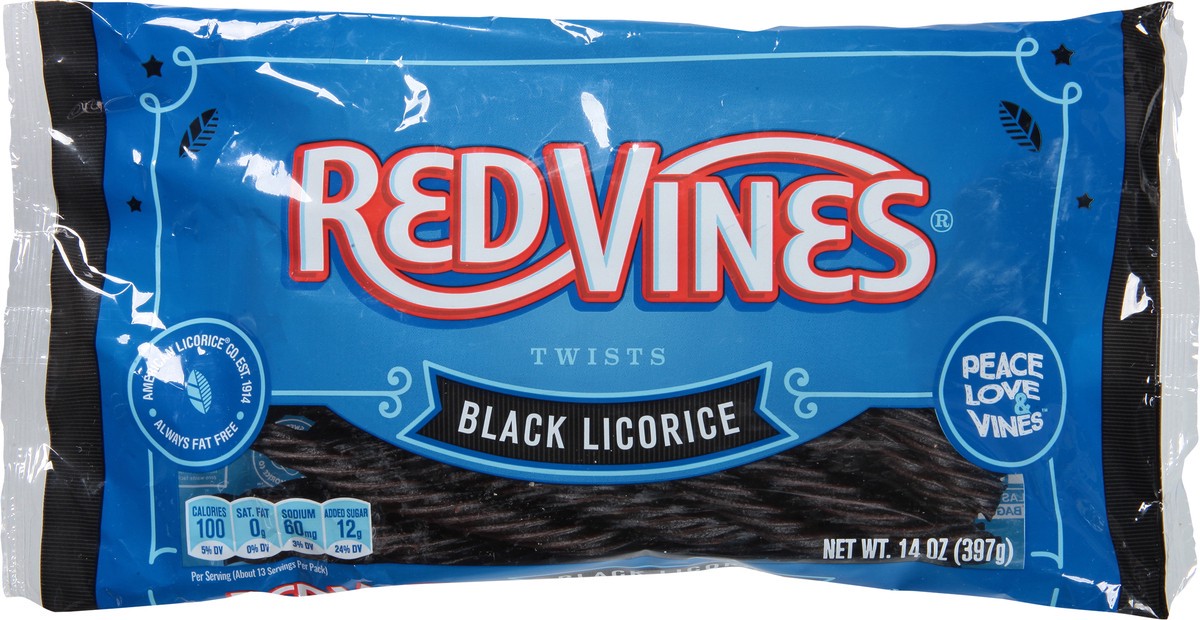 slide 5 of 9, Red Vines Black Licorice Twists, 14oz Bag, 1 ct